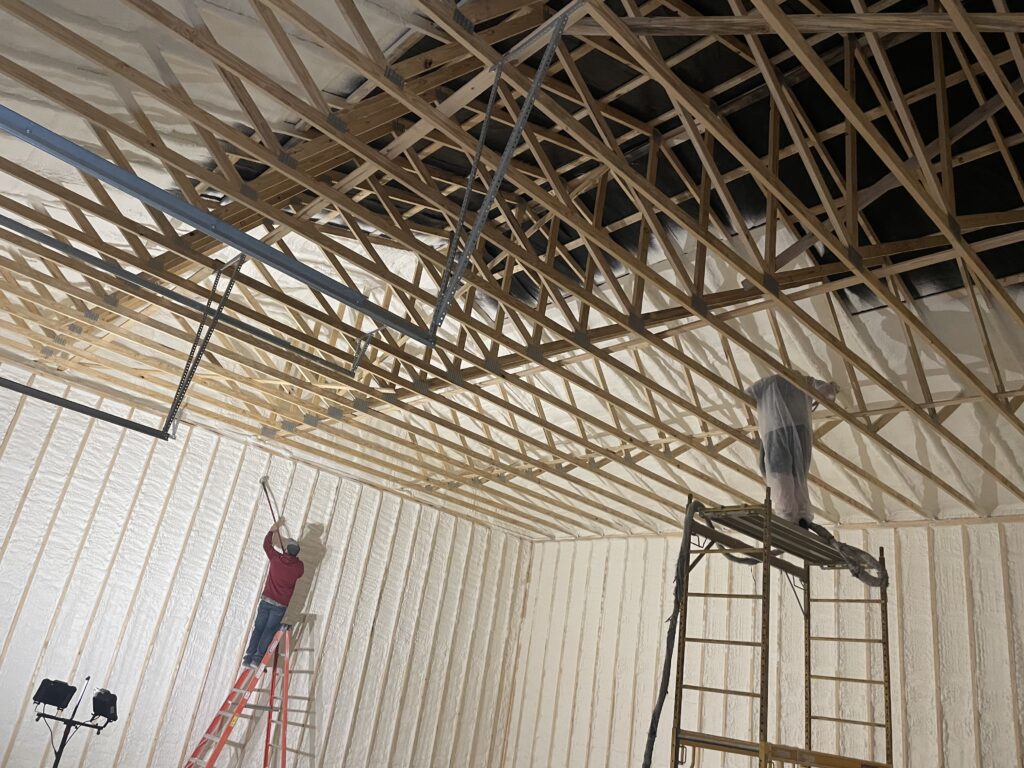 spray foam insulation installation